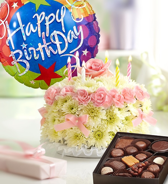 Birthday Flower Cake&reg; Pastel